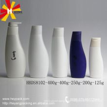 125g / 200g / 250g / 400g hdpe garrafa de xampu plástico vazio